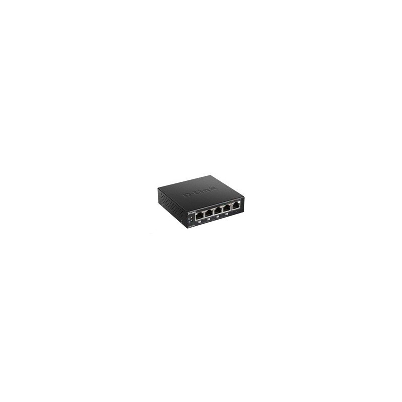 D-Link DGS-1005P 5-port Gigabit Desktop PoE+ Switch, 4 porty jsou PoE+, PoE budget 60W