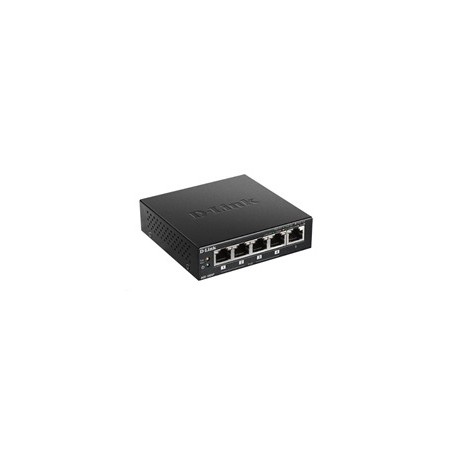 D-Link DGS-1005P 5-port Gigabit Desktop PoE+ Switch, 4 porty jsou PoE+, PoE budget 60W