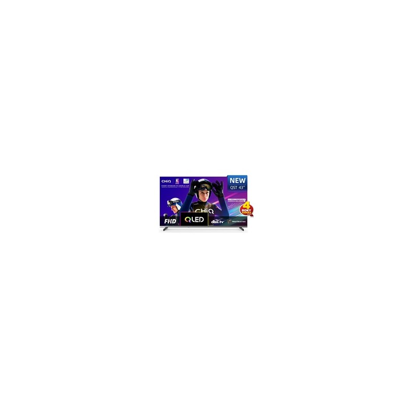 CHiQ L43QST TV 43", FHD, QLED, ultratenká, Android14, Dolby Audio, Frameless
