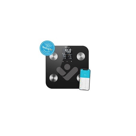TrueLife FitScale W6 BT - Bioelektrická impedanční bluetooth váha - černá