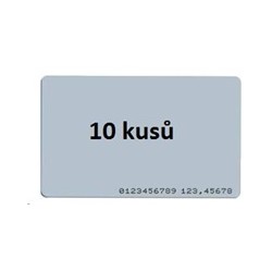 ISO karta 10-pack , RFID 125kHz EM4200, RO, vytisknuté číslo tagu na kartě