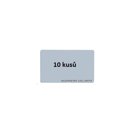 ISO karta 10-pack , RFID 125kHz EM4200, RO, vytisknuté číslo tagu na kartě