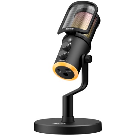 GENIUS streamovací mikrofon MIC-S400U/ USB-C/ USB/ černý
