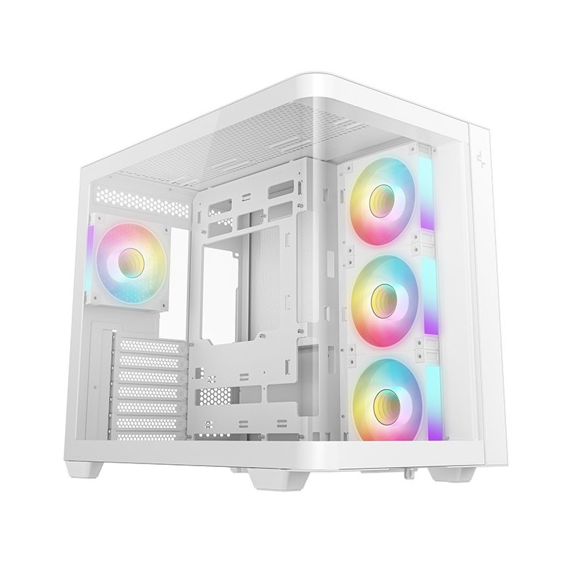 DEEPCOOL Case CG530U 4F WH, ATX, Průhledná bočnice, 4x120mm ARGB Fan, bílá