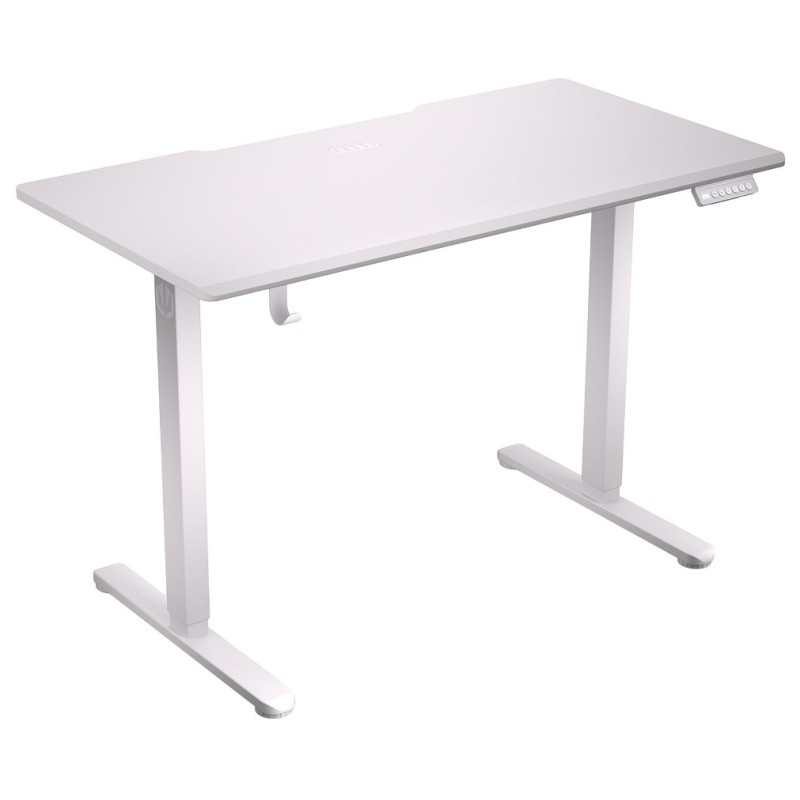 Endorfy herní stůl Atlas S electric Onyx White / 114x60cm / nosnost 50kg / el. nastavení výšky (72-118cm) / bílý