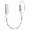 Swissten audio adaptér - textile lightning (samec) / 3,5mm aux 0,15 m bílý (nahrazuje 73501212)