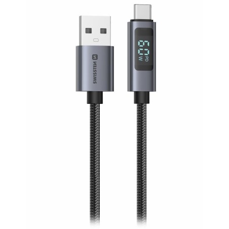 Swissten LCD kabel USB-A / USB-C 1,5m