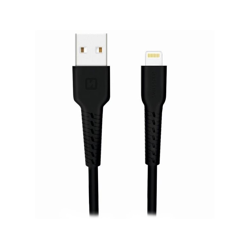 Swissten datový kabel usb / lightning 1,0 m černý