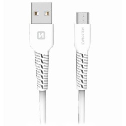 Swissten datový kabel usb / micro usb 1,0 m bílý