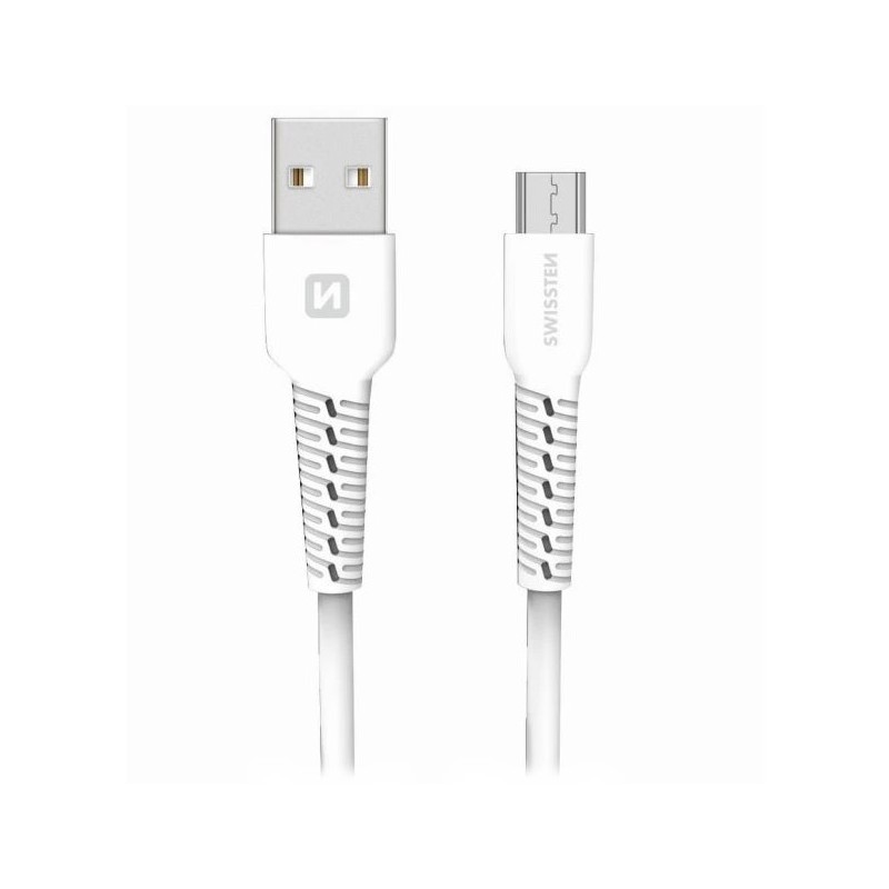 Swissten datový kabel usb / micro usb 1,0 m bílý