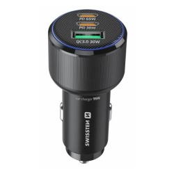 Swissten Cl Adaptér 2x USB-C PD + USB-A, 95W Černý
