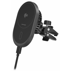 Swissten Magnetický Držák do Ventilace Auta MagRide s Bezdrátovým Nabíjením Qi2 15W (Kompatibilní s MagSafe)