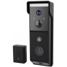 NEDIS Wi-Fi chytrý dveřní videotelefon/ 2x 1920x1080/ 4Mpix/ napájení z baterie/ IP54/ snímač pohybu/ noční vidění/ čern