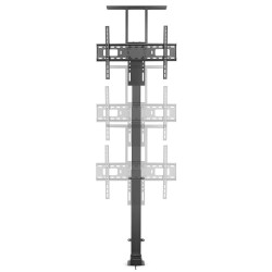NEDIS stojan na TV/ 37 - 80"/ nosnost 60 kg/ motorizovaný/ provedení do skříně/ zdvih 68 - 158 cm/ DO/ ocel/ černý