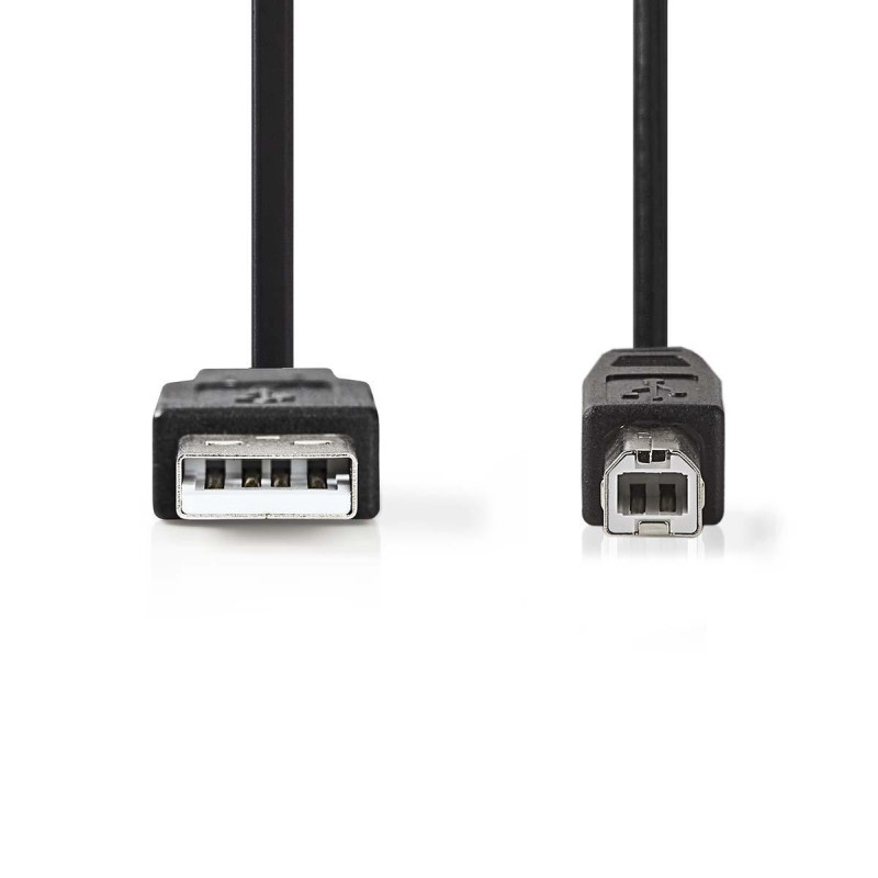 NEDIS kabel USB 2.0/ zástrčka USB-A - zástrčka USB-B/ k tiskárně apod./ černý/ blistr/ 3m