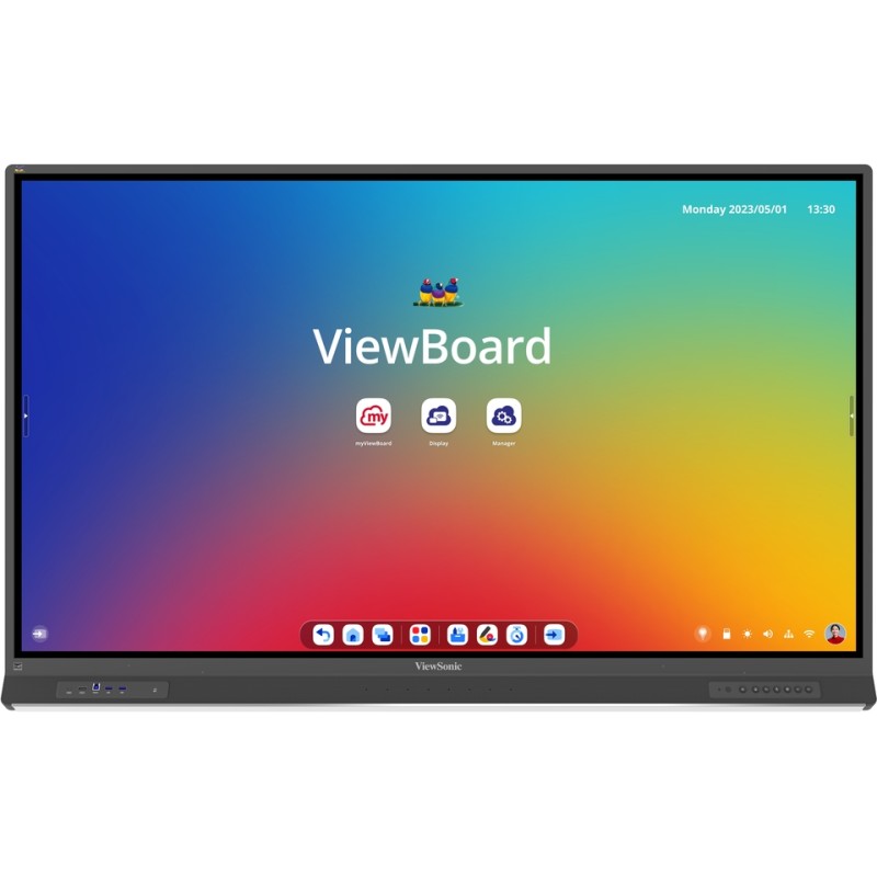 ViewSonic Flat Touch Display IFP6553/ 65"/ UHD/450nits, 5000:1, 8G RAM/128GB/HDMI/VGA/USB-C /RJ45 x2, RS232 x1, Grey