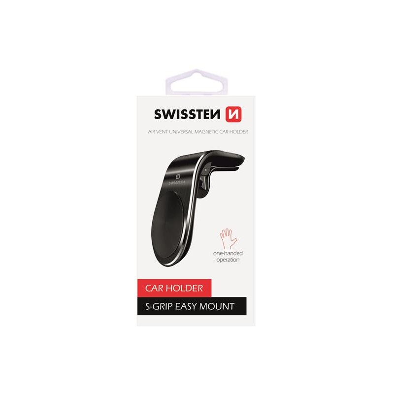 Swissten Magnetický Držák Do Ventilace Auta Swissten Easy Mount Černý