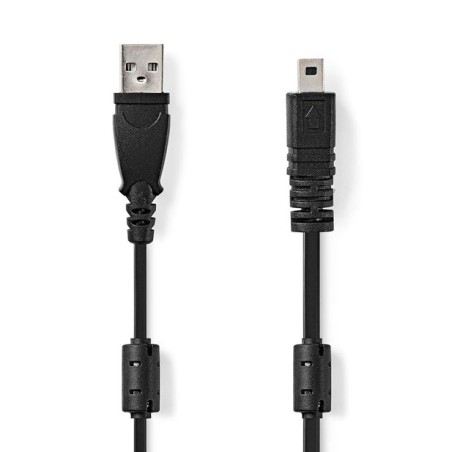 NEDIS kabel USB 2.0/ zástrčka USB-A - zástrčka UC-E6 8-Pins/ pro fotoaparát Panasonic, Fujitsu, Kodak/ černý/ bulk/ 2m