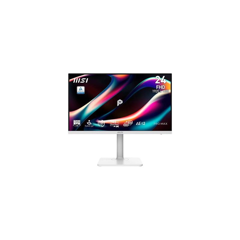 MSI PRO MAX 241PHW E14/ 24"/ 1920x1080/ IPS/ 4ms/ 144Hz/ 300cd/m2/ 1500:1/ HDMI/ DP/ USB/ VESA/ bílý