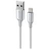 Swissten datový kabeltextile ii usb / lightning 1,5 m bílý