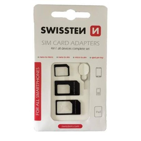 Swissten sim adaptér 4in1