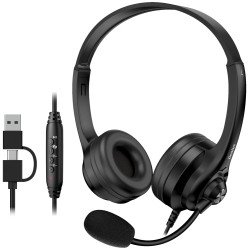 GENIUS headset HS-235U/ USB-C/ USB/ Copilot/ délka kabelu 2,4 m