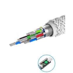 Swissten datový kabel kevlar usb-c / usb-c 1,5 m bílý