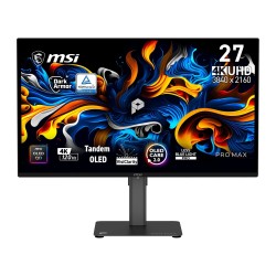 MSI Gaming PRO MAX 271UPX12G/ 26,5"/ 3840x2160 / OLED/ 0,03ms/ 120Hz/ 250cd/m2/ 1500000:1/ HDMI/ DP/ VESA/ černý