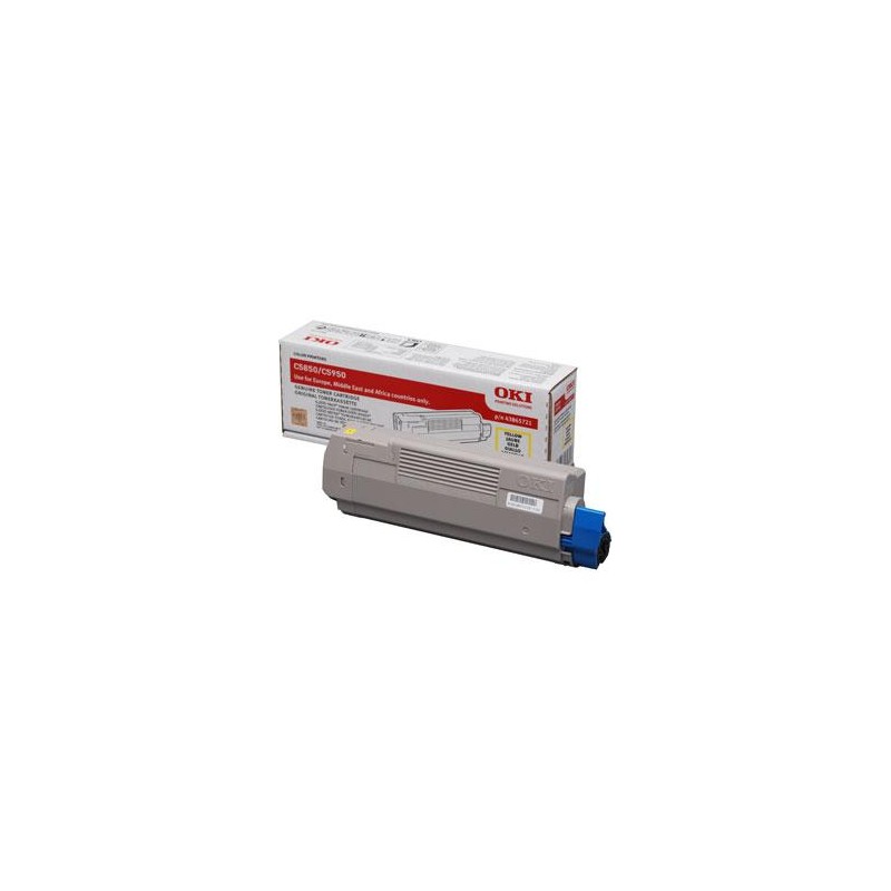 OKI originál tonerová kazeta 43865721/ C5850/ C5950/ MC560/ MC560n/ MC560dn/ 6000 stran/ Žlutá
