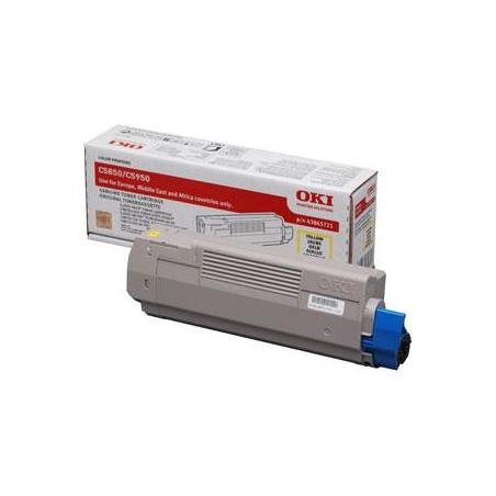 OKI originál tonerová kazeta 43865721/ C5850/ C5950/ MC560/ MC560n/ MC560dn/ 6000 stran/ Žlutá