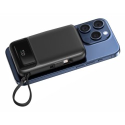 Swissten power bank 10000 mah pd 20w s integrovanými kabely usb-c a lightning (kompatibilní s magsafe)