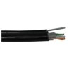 FTP kabel PlanetElite s nosným lankem, Cat5E, drát, venkovní PE+PVC, Fca,černý, 305m