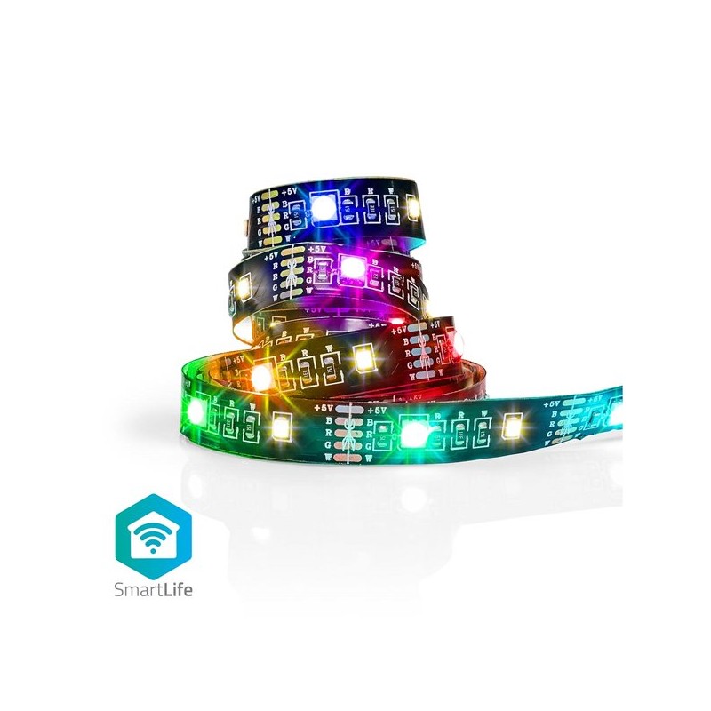 NEDIS Bluetooth chytrý LED pásek/ 4W/ IP20/ pro TV/ 380lm/ 2700 K/ teplá bílá/ RGB/ Nedis® SmartLife/ 2m