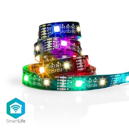 NEDIS Bluetooth chytrý LED pásek/ 4W/ IP20/ pro TV/ 380lm/ 2700 K/ teplá bílá/ RGB/ Nedis® SmartLife/ 2m