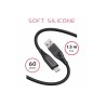 Swissten datový kabel soft silicone usb / lightning 1,5 m 60w černý