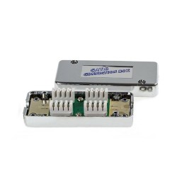 Spojovací box STP Cat6 narážecí, stříbrná