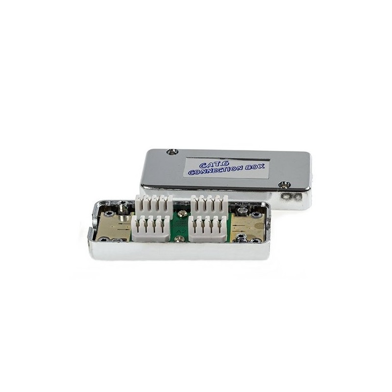 Spojovací box STP Cat6 narážecí, stříbrná