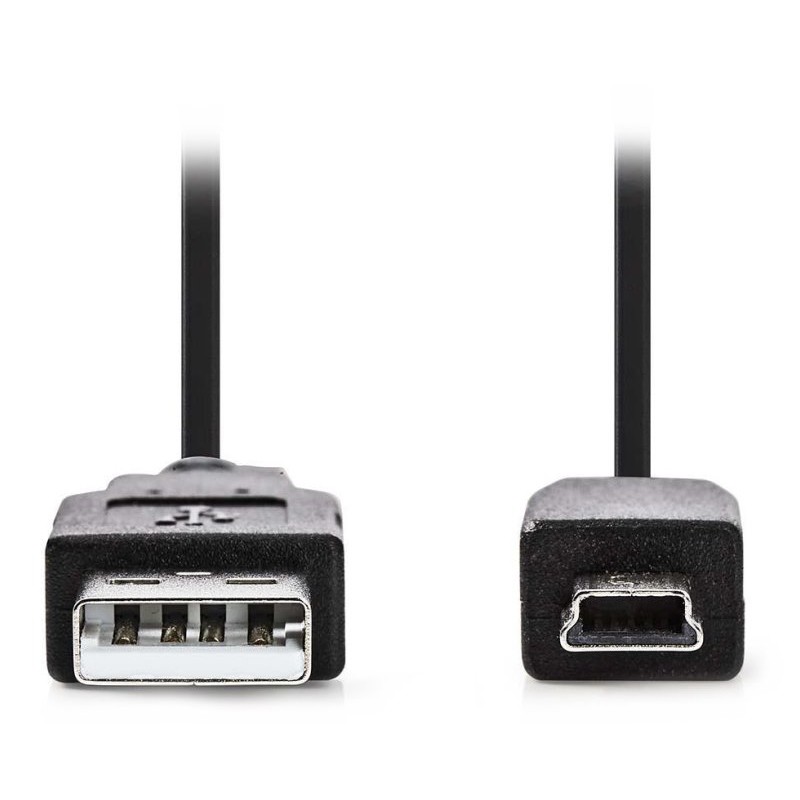 NEDIS kabel USB 2.0/ zástrčka USB-A - 5pinová zástrčka mini USB/ černý/ blistr/ 2m