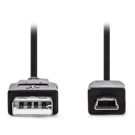 NEDIS kabel USB 2.0/ zástrčka USB-A - 5pinová zástrčka mini USB/ černý/ blistr/ 2m