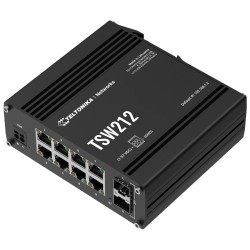 Teltonika TSW212 průmyslový L2 manažovaný switch, 8x 10/100/1000, 2x SFP, bez zdroje