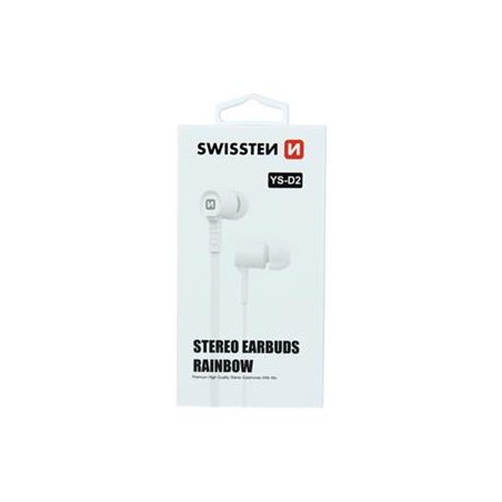 Swissten Sluchátka Earbuds Rainbow Ys-D2 Bílé