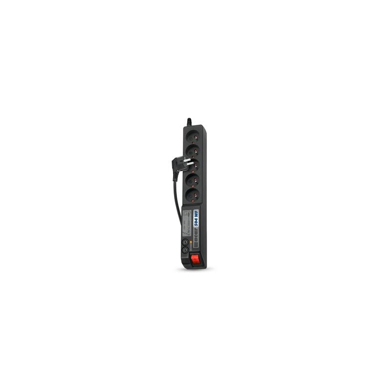 ACAR 19" rozvodný panel 5x 230V, ČSN, kabel 3m, přepěťová ochrana, filtr proti rušení, 2x pojistka