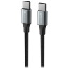 Swissten datový kabeltextile ii usb-c / usb-c 1,5 m černý