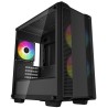 DEEPCOOL Case CC360 ARGB, mATX, Průhledná bočnice, 3x120mm Fan, černá