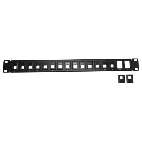 19" modulární patch panel XtendLan 16port, černý