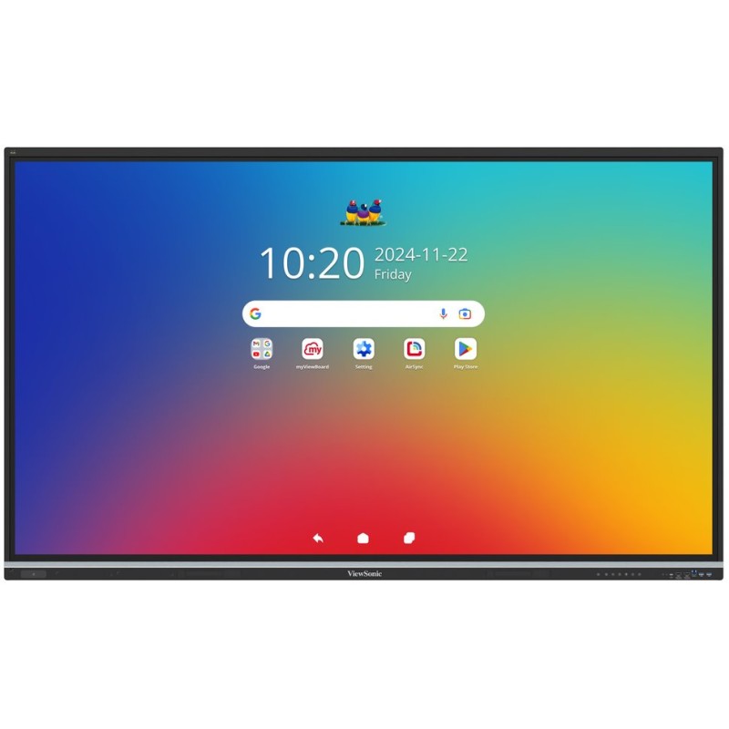 ViewSonic dotykový panel IFP8651 4K 86" Android 14 EDLA, 50 Multi touch,400nits,16G RAM/128GB,OPS slot,HDMI,VGA, DP,USB
