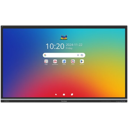 ViewSonic dotykový panel IFP7551 4K 75" Android 14 EDLA, 50 Multi touch,400nits,16G RAM/128GB,OPS slot,HDMI,VGA,DP,USB