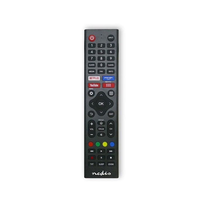 NEDIS předprogramovaný dálkový ovladač kompatibilní se všemi televizory Hi-Sense