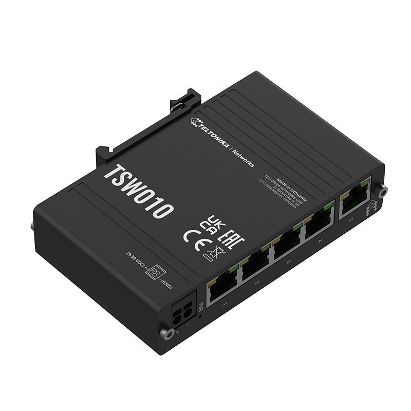 Teltonika TSW010 průmyslový nemanažovaný switch, 5x 10/100, bez zdroje