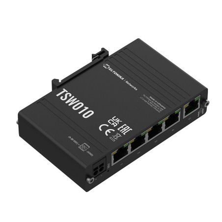 Teltonika TSW010 průmyslový nemanažovaný switch, 5x 10/100, bez zdroje